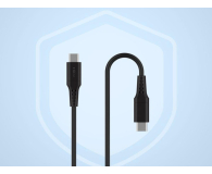 FIXED Liquid Silicone Cable USB-C - USB-C 0,3m 60W (czarny) - 1484707 - zdjęcie 2